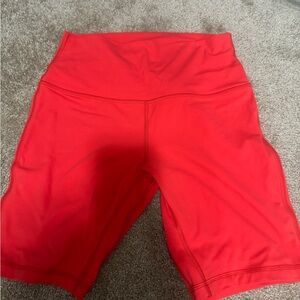 Red lululemon align shorts 8inch,, willing to negotiate price !!